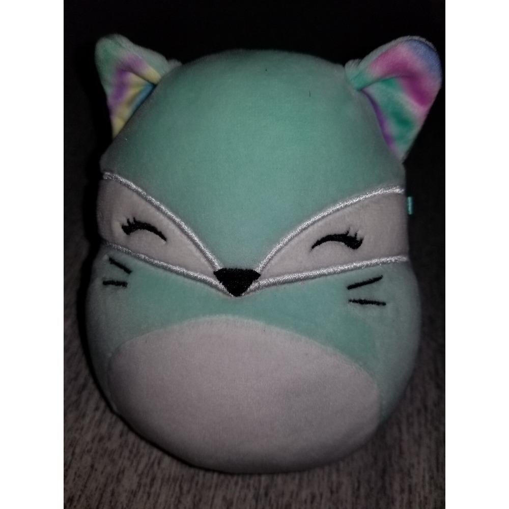 SQUISHMALLOWS‎ 5" Rienne the Fox Colorful Rainbow Ear Stuffed Plush #947 NWOT